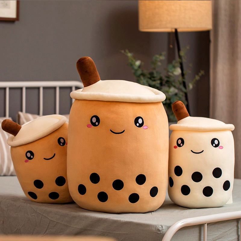 Bubble Milk Boba Tea Fruit Pillow Sooo Cute and Soft - Cupify