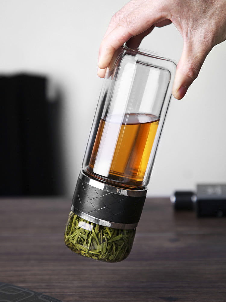 Glass Portable Tea Separation Bottle with Case - Cupify