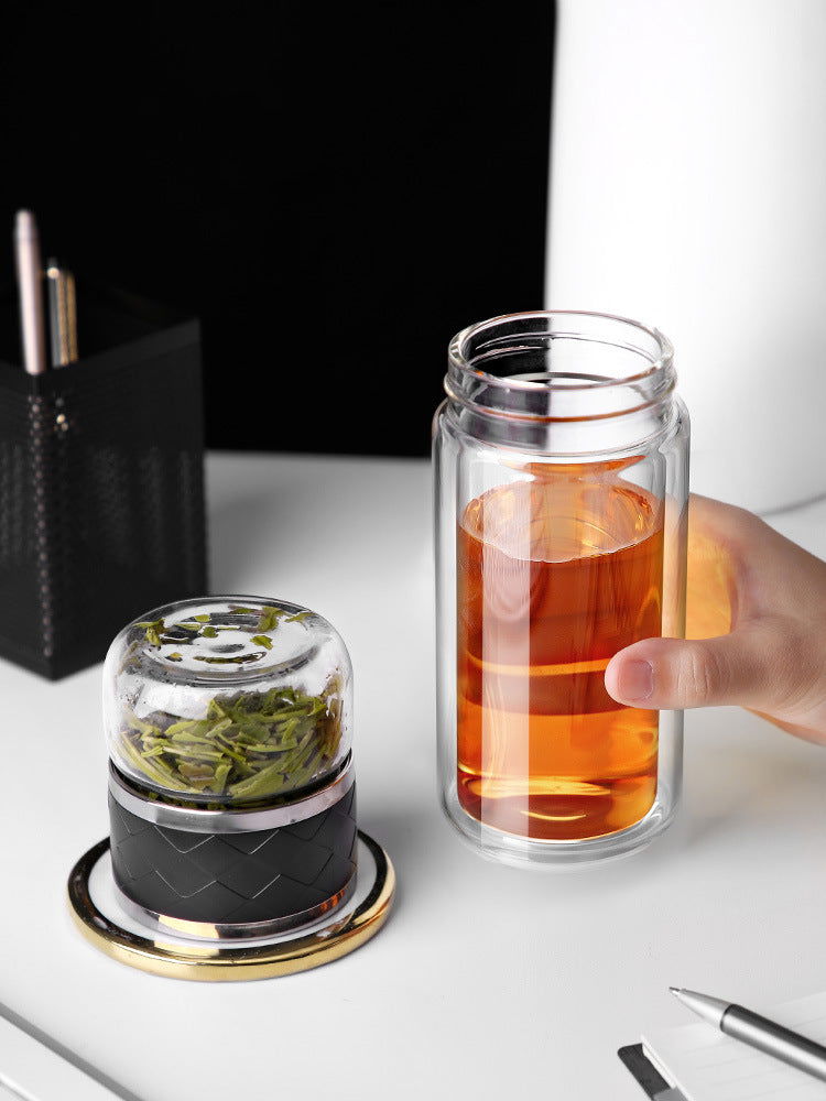 Glass Portable Tea Separation Bottle with Case - Cupify