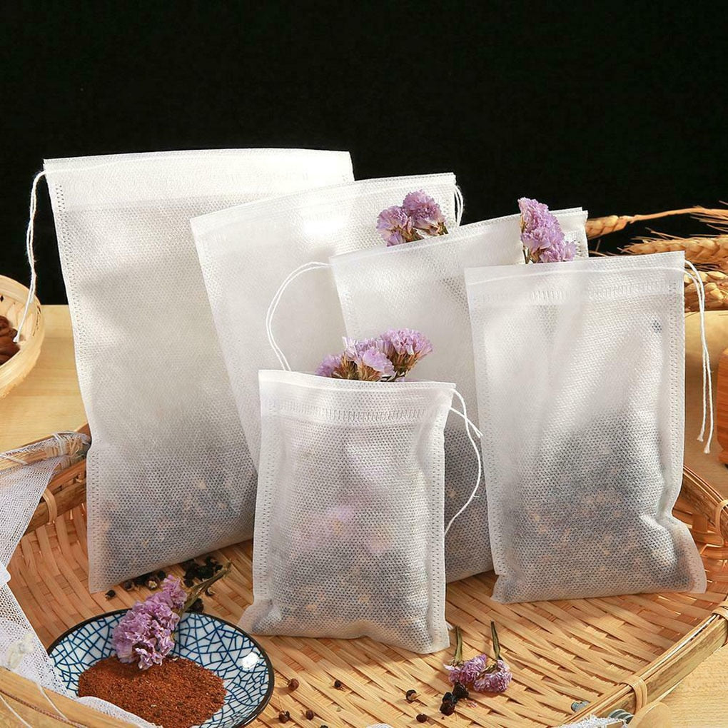 Tea Bags With String for Loose Leaf Tea, 100 Pieces