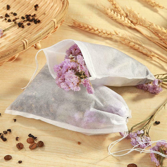 Tea Bags With String for Loose Leaf Tea, 100 Pieces