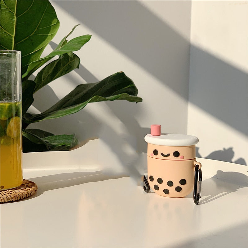 Bubble Milk Boba Tea Silicone Case for Apple Airpods