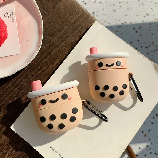 Bubble Milk Boba Tea Silicone Case for Apple Airpods