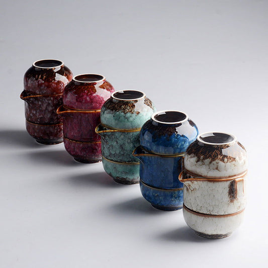 Kiln Fired One Pot And Two Cups Tea Set - Cupify Cupify