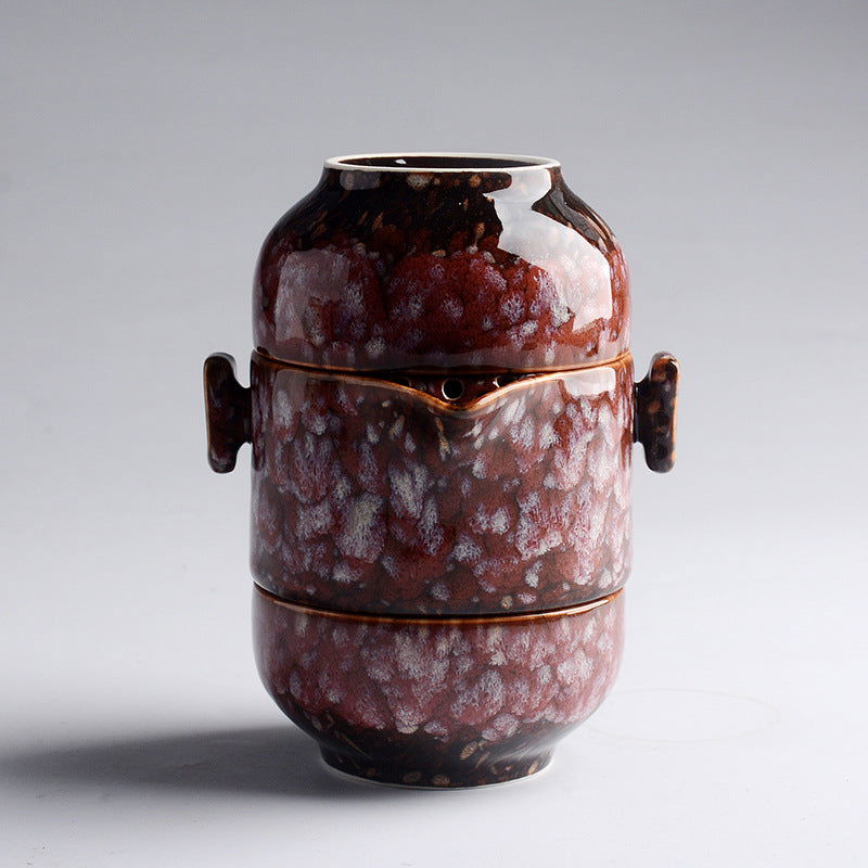 Kiln Fired One Pot And Two Cups Tea Set - Cupify
