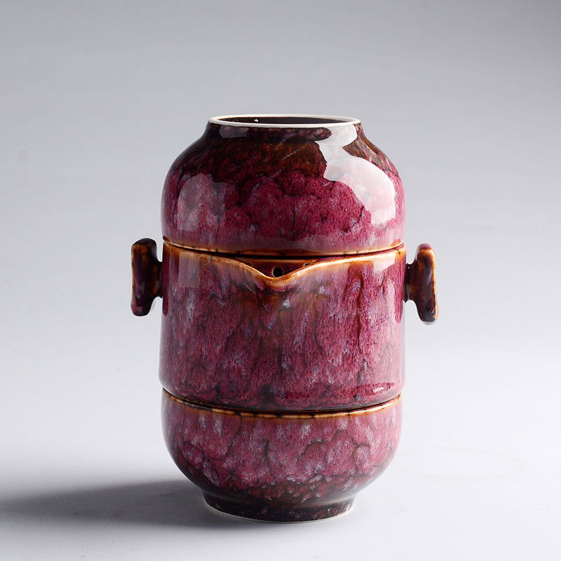 Kiln Fired One Pot And Two Cups Tea Set - Cupify