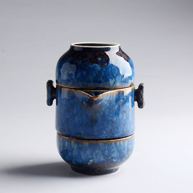 Kiln Fired One Pot And Two Cups Tea Set - Cupify