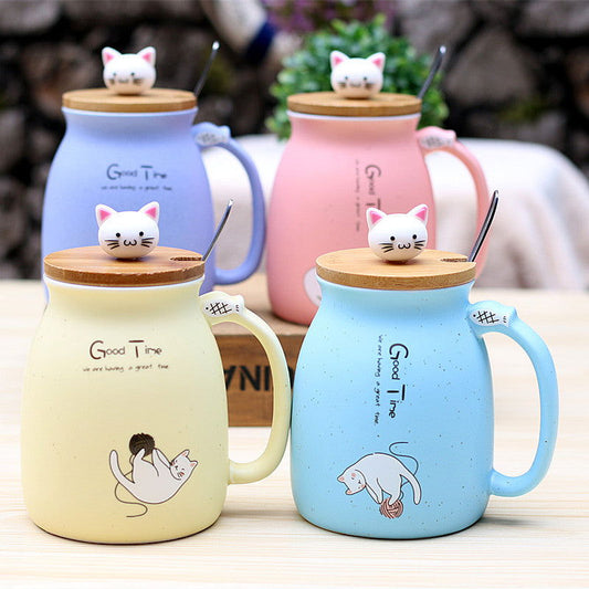 Kitten Ceramic Tea Cup With Lid - Cupify Cupify