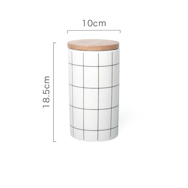 Stylish Round Ceramic Airtight Tea Storage Jar