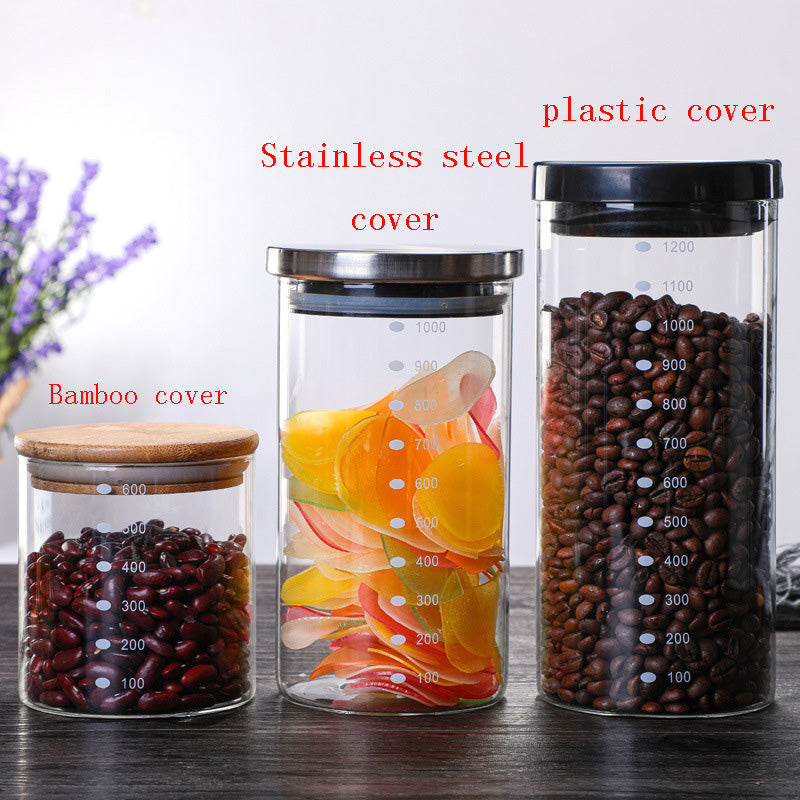 Glass Storage Coffee Tea Airtight Jar