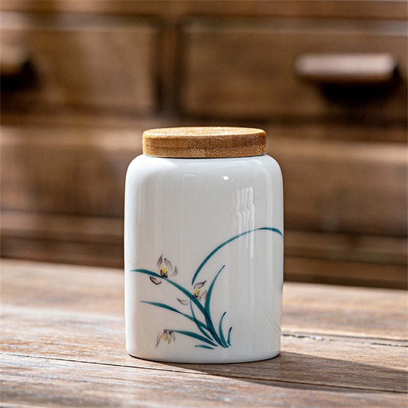 Hand Painted Ceramic Tea Storage Pot - Cupify